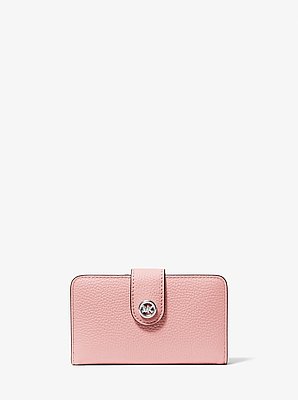 MK Pop Charm Medium Pebbled Leather Wallet