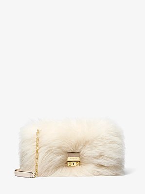 Tribeca Large Faux Shearling Shoulder Bag