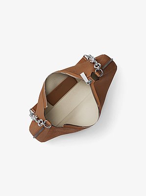 Pochette Nolita de taille moyenne en nubuck &agrave; cha&icirc;ne