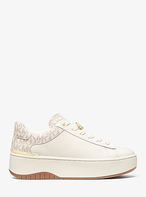 Dottie Leather and Signature Logo Sneaker