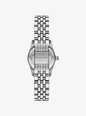 Mini Lexington Pav&eacute; Silver-Tone Watch
