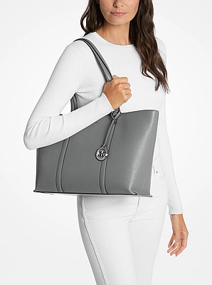 Temple Large Pebbled Leather Tote Bag