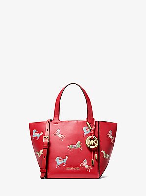 Jordi Small Leather Convertible Tote Bag