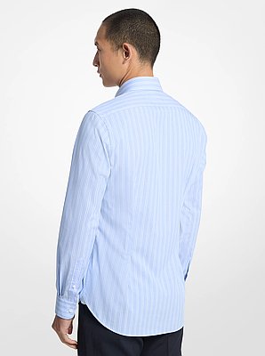 Slim-Fit Stretch Cotton Striped Shirt