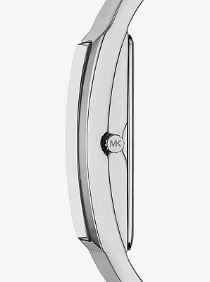 Yazmeen Silver-Tone Bangle Watch
