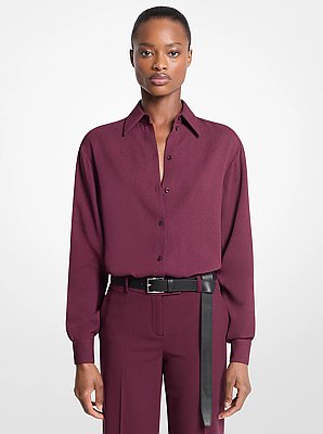 Camisa con botones Katie de georgette de viscosa