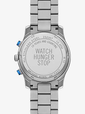 Watch Hunger Stop Oversized Runway Silver-Tone Watch