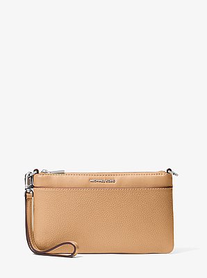 Jet Set Medium Pebbled Leather Convertible Wristlet