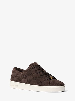 Keaton Logo-Embossed Suede Sneaker