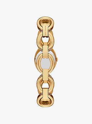 Reloj Maude mini con eslabones en tono dorado