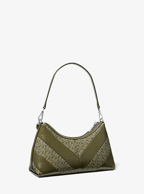 Sammy Small Signature Logo and Patent Convertible Crossbody Bag
