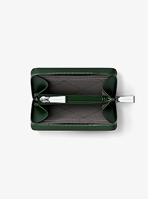 Jet Set Small Pebbled Leather Zip-Around Card Case