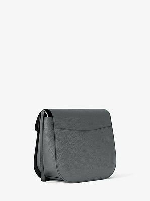 Emilia Small Pebbled Leather Saddle Crossbody Bag