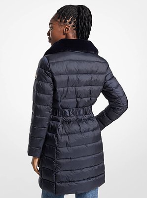 Packable Quilted Nylon Puffer Coat