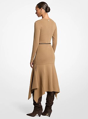 Stretch Wool Handkerchief Dress