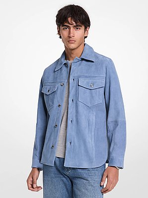Chaqueta camisera en gamuza