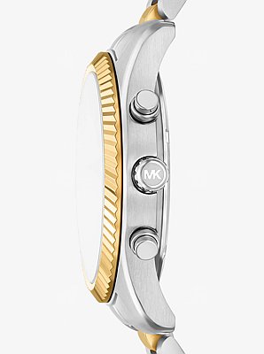 &Uuml;bergro&szlig;e, zweifarbige Armbanduhr Lexington