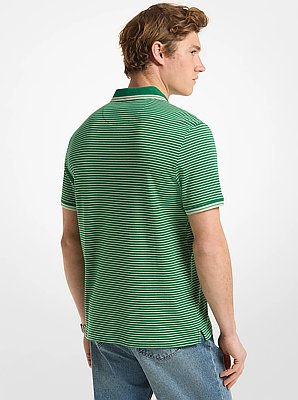 Greenwich Striped Cotton Polo Shirt