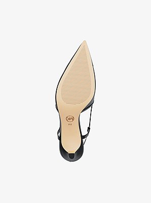 Pump Alora van leer met slingback