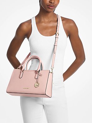 Bolso satchel Arden mediano de piel con cremallera superior