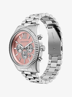 Oversized Lexington Silver-Tone Watch