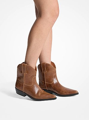 Noemie Distressed Leather Boot