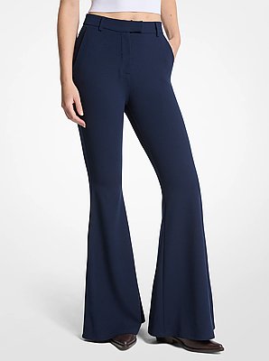 Stretch Crepe Flared Pant
