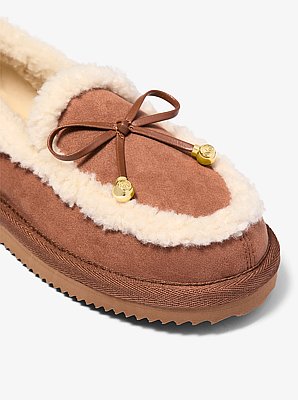 Jo Polyester Microsuede and Sherpa Moccasin 