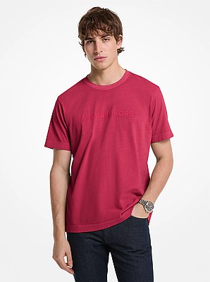 Logo Embossed Cotton T-Shirt