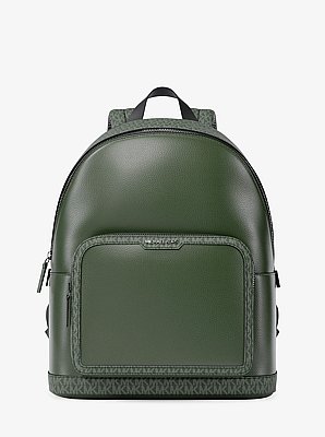Cooper Medium Pebbled Leather and Signature Logo Commuter Backpack