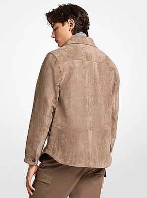 Polyester Microsuede Shirt Jacket