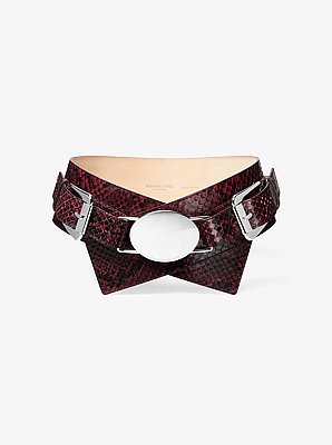 Cintura Gloria in pelle stampa pitone