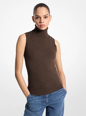 Cashmere Sleeveless Turtleneck