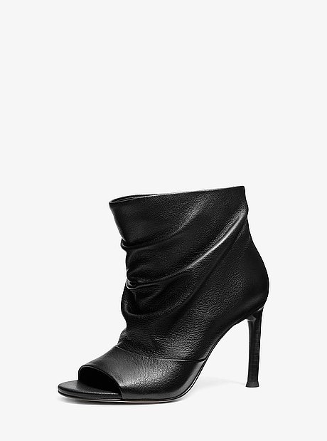 Raelynn Leather Open-Toe Ankle Boot
