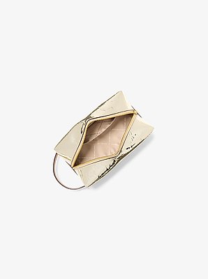 Trousse de toilette Jet Set de taille moyenne &agrave; logo m&eacute;tallis&eacute; et grav&eacute;