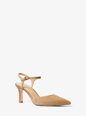 Zapato de sal&oacute;n Amara de gamuza con tal&oacute;n descubierto