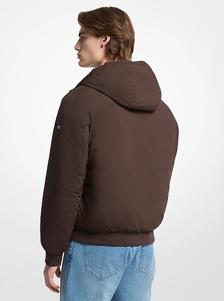 Brunson Nylon Hooded Bomber Jacket