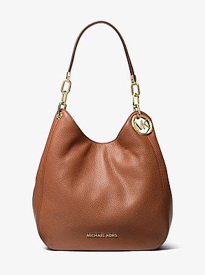 Lillie Large Pebbled Leather Shoulder Bag