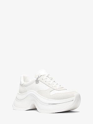 Arla Leather and Suede Trainer