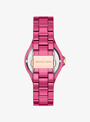 Mini Lennox Pav&eacute; Pink-Tone Watch