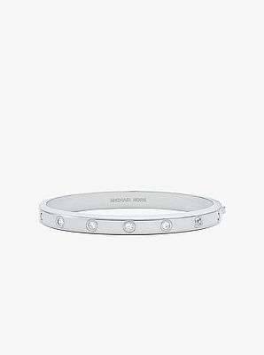 Cubic Zirconia Logo Bangle