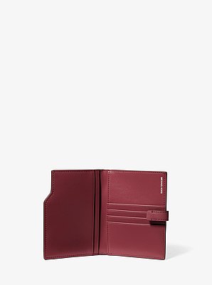 Jet Set Metallic Signature Logo Passport Wallet