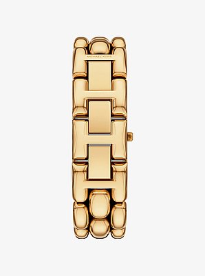 Mini Hally Pav&eacute; Gold-Tone Watch