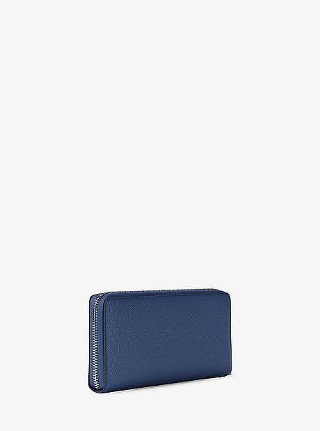 Cartera Continental grande de piel granulada