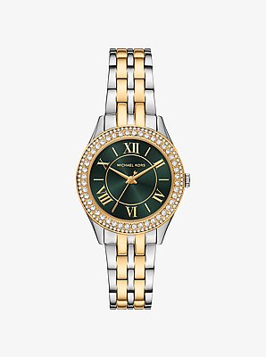 Harlowe Pav&eacute; Two-Tone Watch
