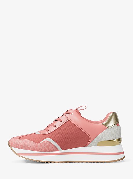 Sneaker Raina in mesh color-block e stampa logo