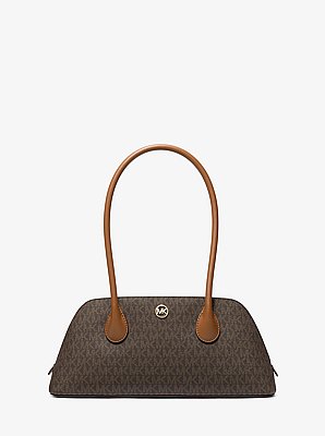 Petra Medium Signature Logo Shoulder Bag