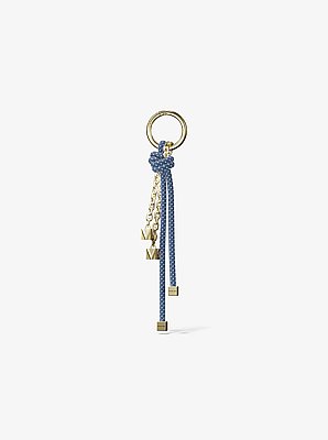 Gold-Tone and Speckled Cord Bag Charm