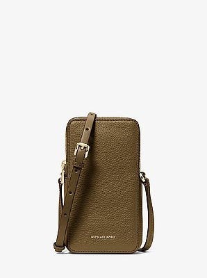 Bandolera para smartphone Jet Set peque&ntilde;a de piel granulada