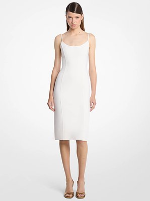Stretch Wool Crepe Slip Dress